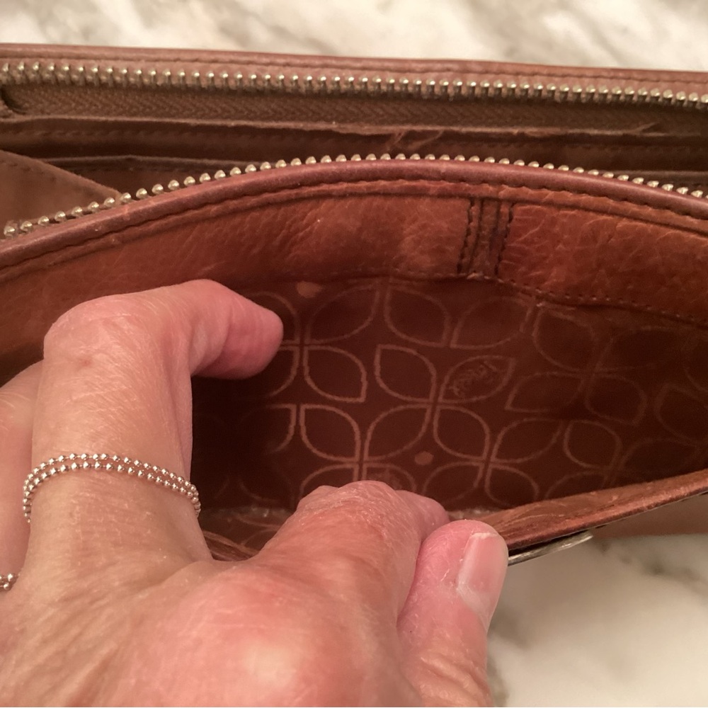 Brown Fossil Wallet Rust Color, Worn With Many Mi… - image 4